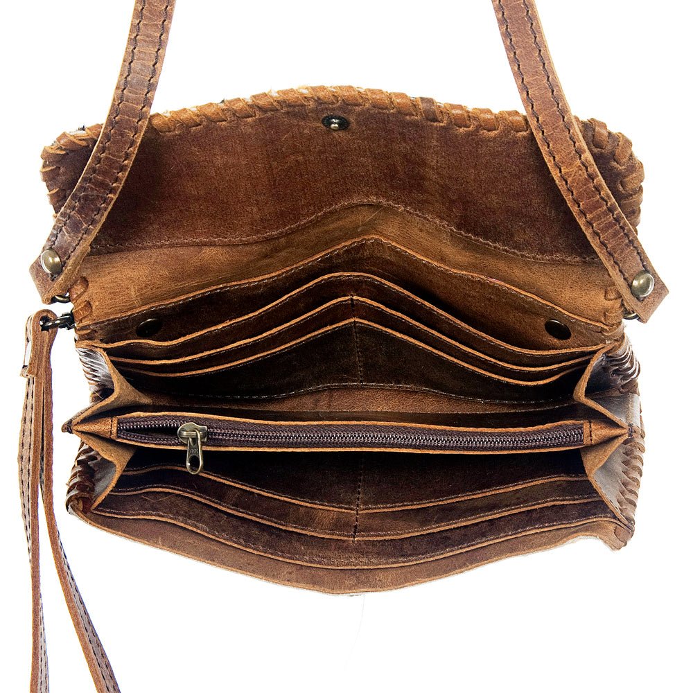 American Darling Hand-Tooled Genuine Leather Small Crossbody Bag