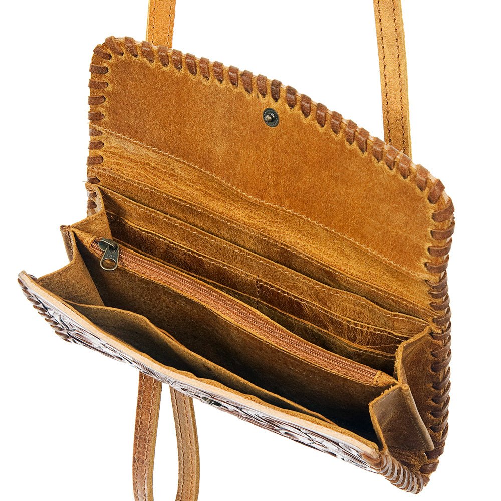 American Darling Hand-Tooled Genuine Leather Small Crossbody Bag