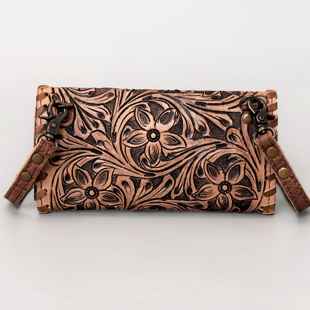 American Darling Hand-Tooled Genuine Leather Small Crossbody Bag