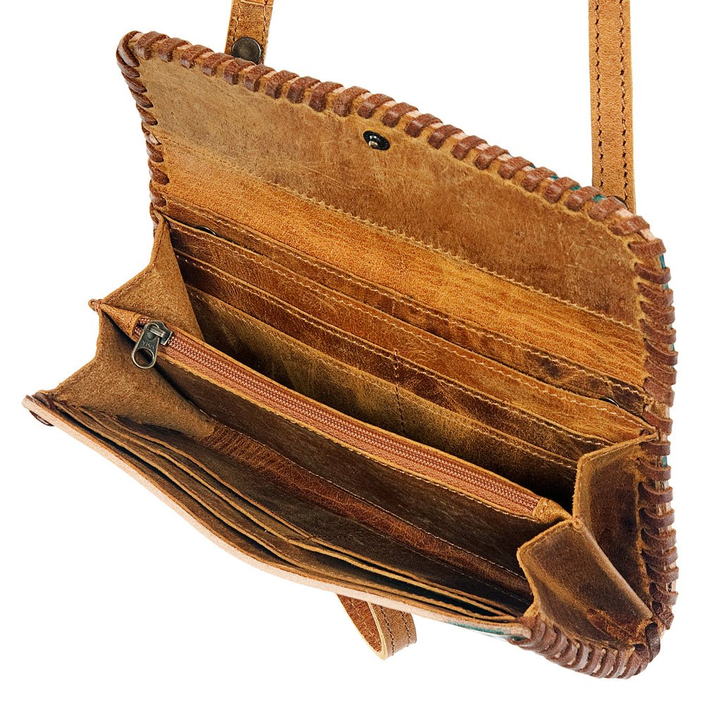 American Darling Hand-Tooled Genuine Leather Small Crossbody Bag