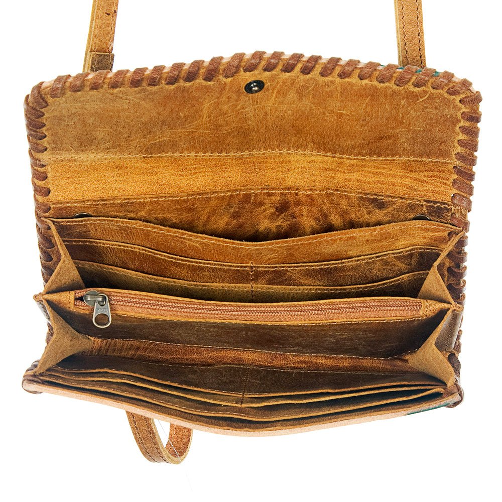 American Darling Hand-Tooled Genuine Leather Small Crossbody Bag
