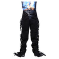 Black Hilason Full Grain Leather Shotgun Work Chaps