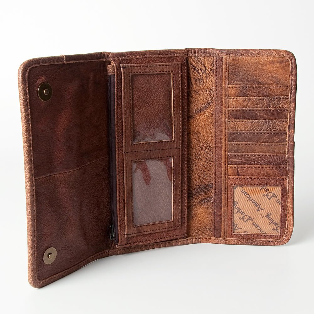 American Darling Hand-Tooled Genuine Leather Wallet