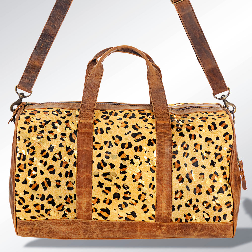 American Darling Women's Duffel Bag Western Hair On Genuine Leather Handbag and Ladies Purse