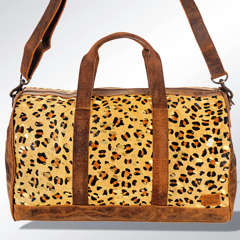 American Darling Women's Duffel Bag Western Hair On Genuine Leather Handbag and Ladies Purse