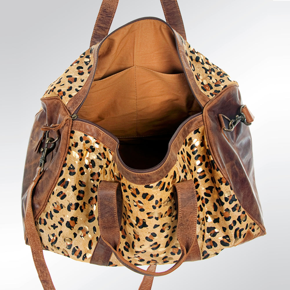American Darling Women's Duffel Bag Western Hair On Genuine Leather Handbag and Ladies Purse