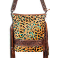 American Darling Large Crossbody Hand Tooled Hair-On Genuine Leather