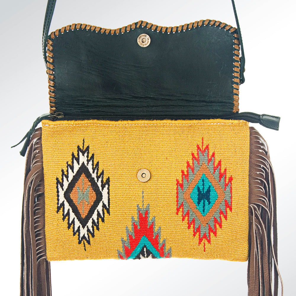 American Darling Crossbody Saddle Blanket Genuine Leather
