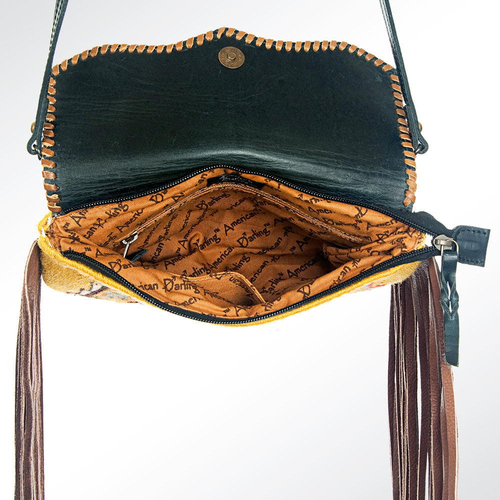 American Darling Crossbody Saddle Blanket Genuine Leather