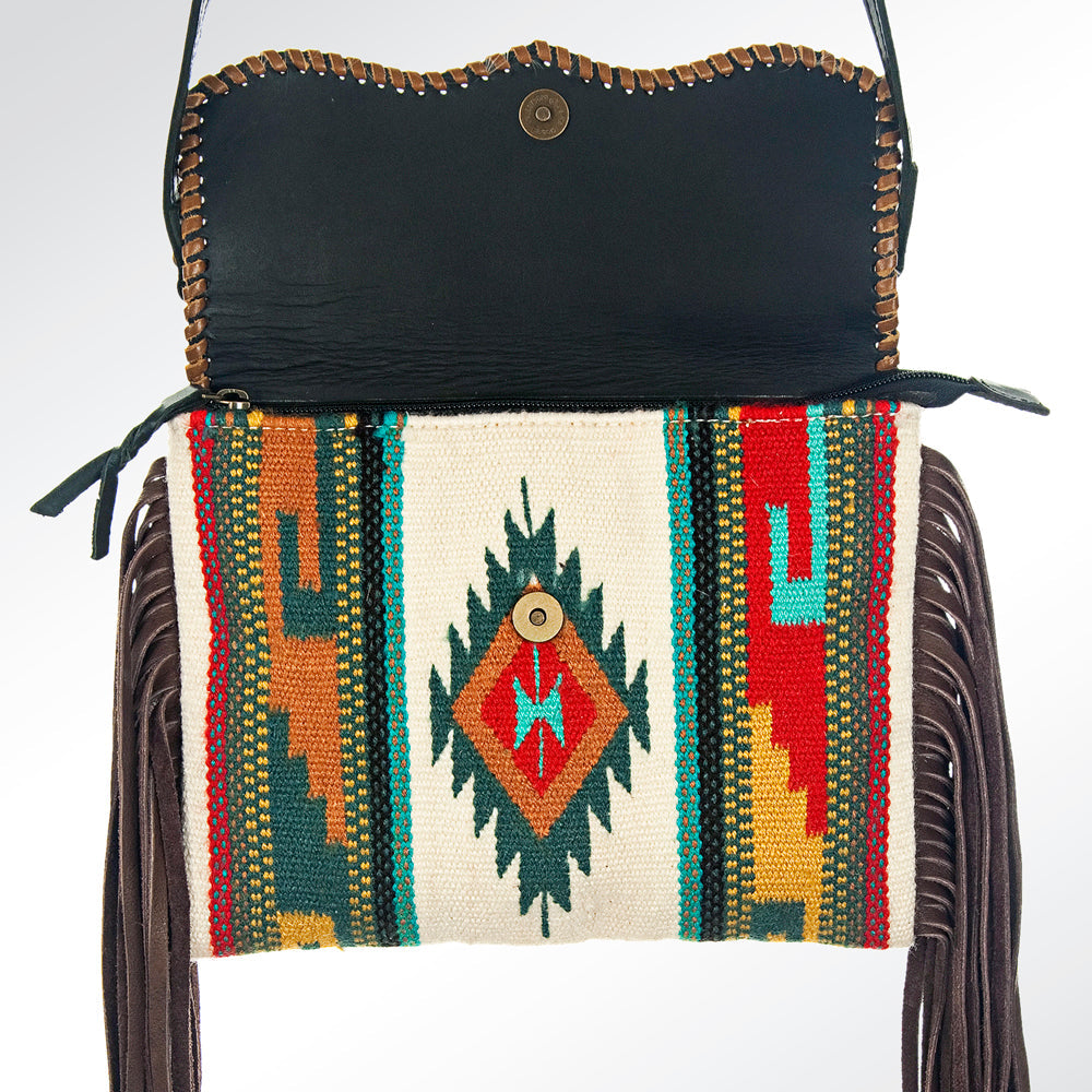 American Darling Crossbody Saddle Blanket Genuine Leather