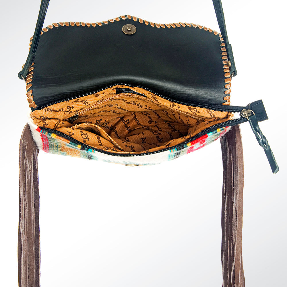 American Darling Crossbody Saddle Blanket Genuine Leather