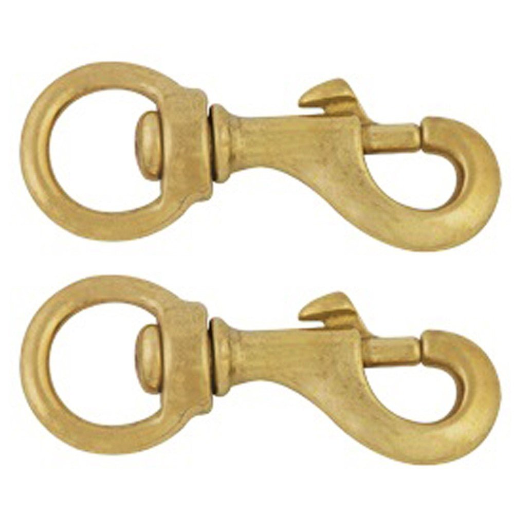 Hilason Solid Brass Swivel Round Eye Bolt Snap