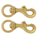 Hilason Solid Brass Swivel Round Eye Bolt Snap