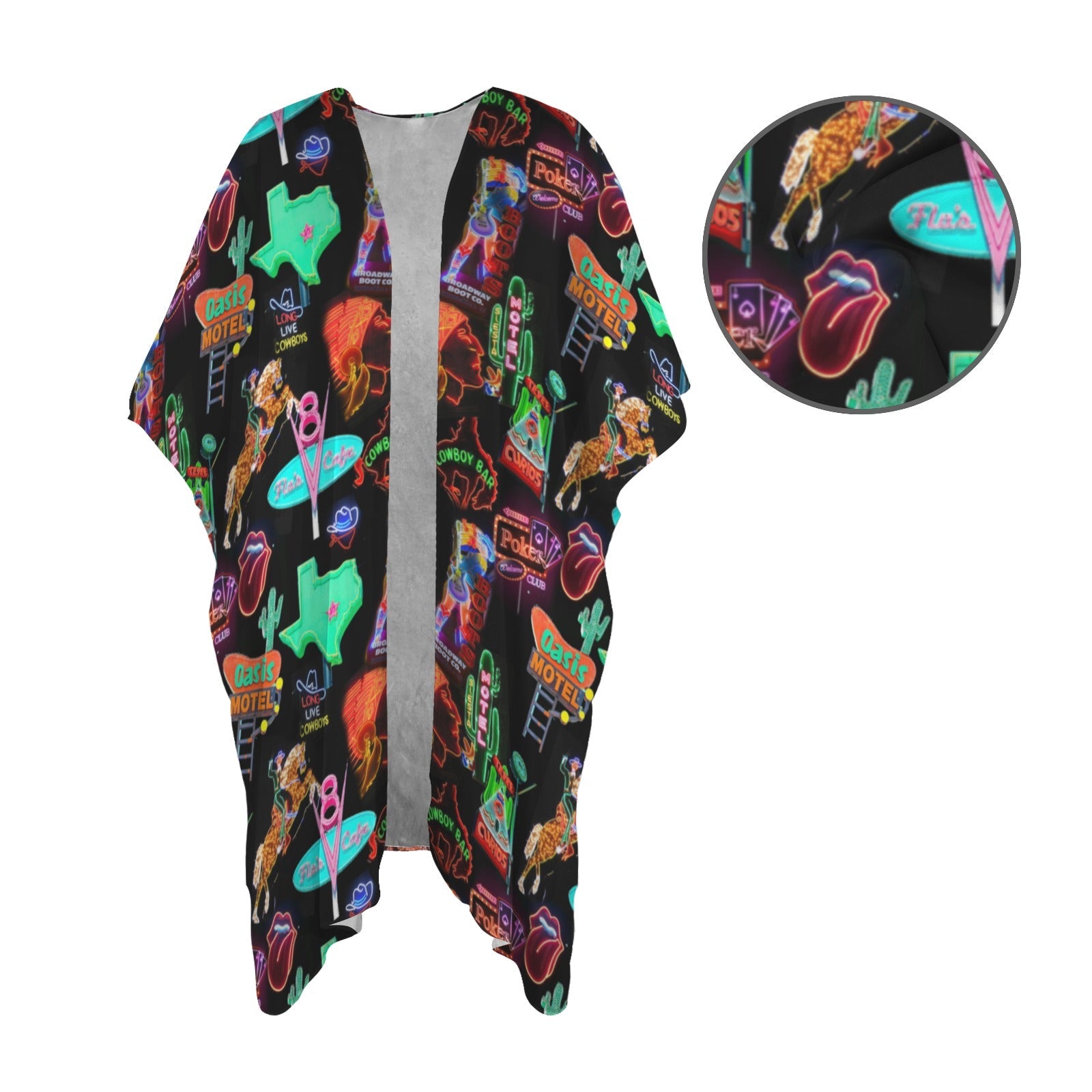Baha Ranch Neon Vegas Duster Kimono Coverup by Baha Ranch Western Wear - product image 4
