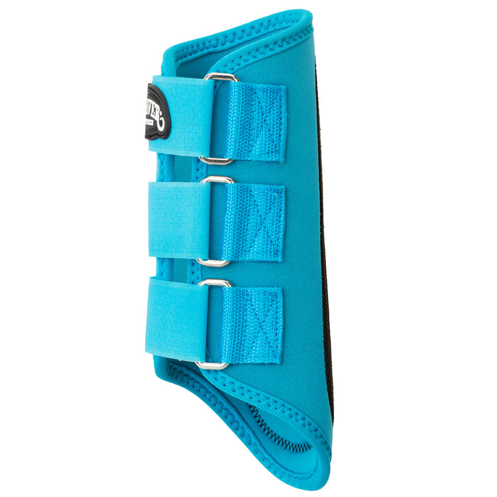 Weaver Horse Splint Boots Pair Neoprene Suede Padding Turquoise