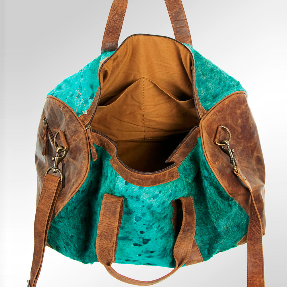 American Darling Women's Duffel Bag Western Hair On Genuine Leather Handbag and Ladies Purse