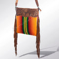 American Darling Hand-Tooled Saddle Blanket Leather Crossbody Bag