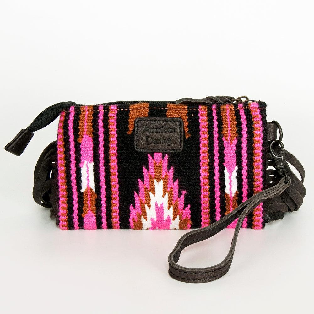 American Darling Hand-Tooled Saddle Blanket Leather Clutch