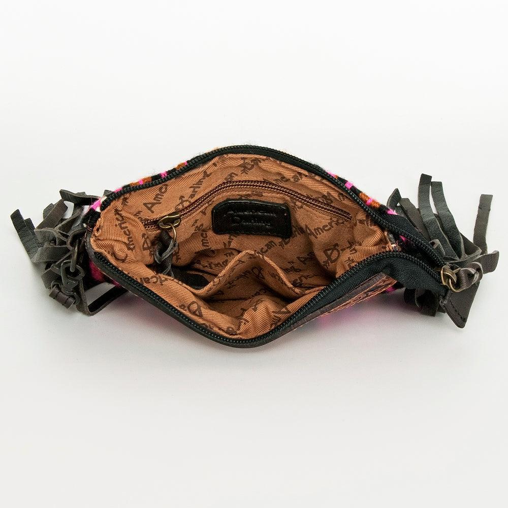 American Darling Hand-Tooled Saddle Blanket Leather Clutch