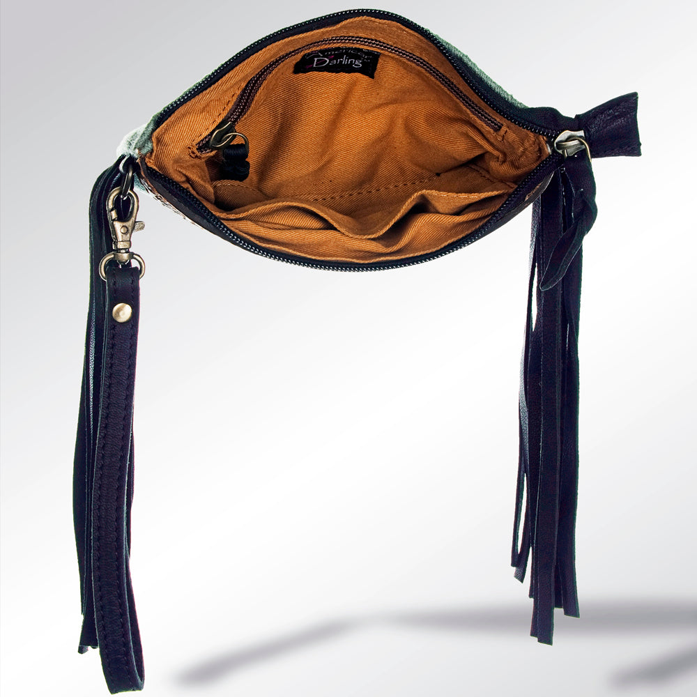American Darling Hand-Tooled Saddle Blanket Genuine Leather Wallet