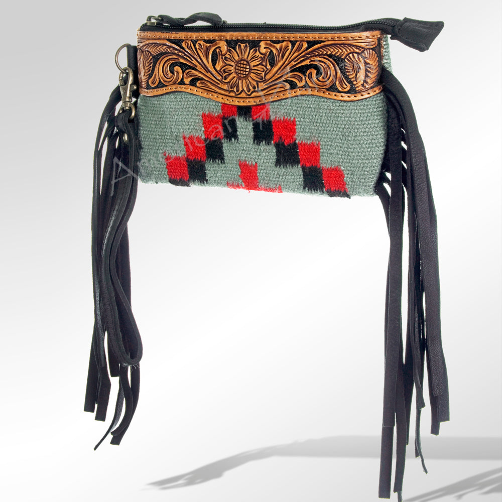 American Darling Hand-Tooled Saddle Blanket Genuine Leather Wallet