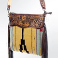 American Darling Hand-Tooled Saddle Blanket Leather Crossbody Bag