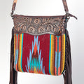 American Darling Hand-Tooled Saddle Blanket Leather Crossbody Bag