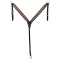 HILASON Western Horse Headstall Breast Collar Wither Strap Set American Leather Floral