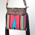 American Darling Hand-Tooled Saddle Blanket Leather Crossbody Bag