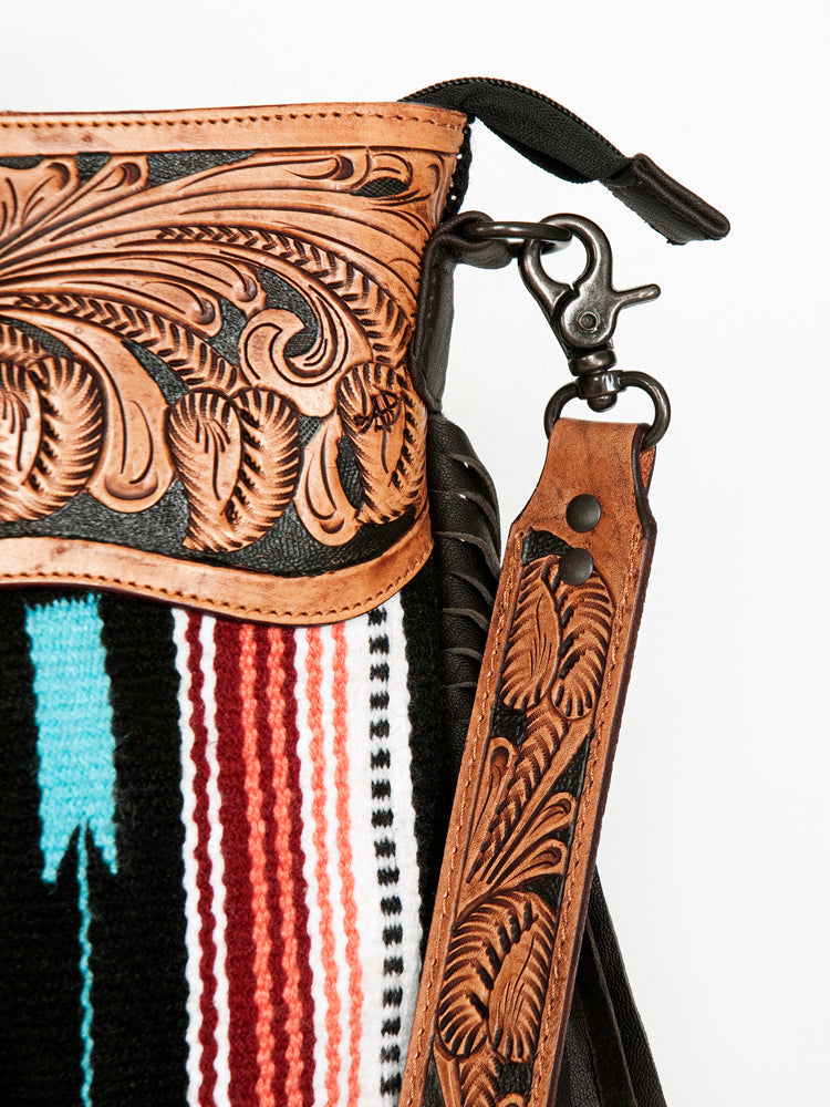 American Darling Hobo Hand Tooled Hair-on Genuine Leather