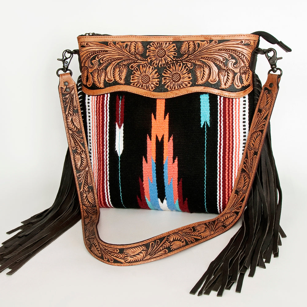 American Darling Hobo Hand Tooled Hair-on Genuine Leather