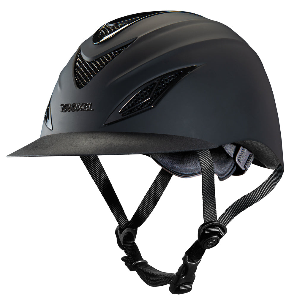 Troxel Horse Riding Helmet English Avalon Steel Vent Covers Black