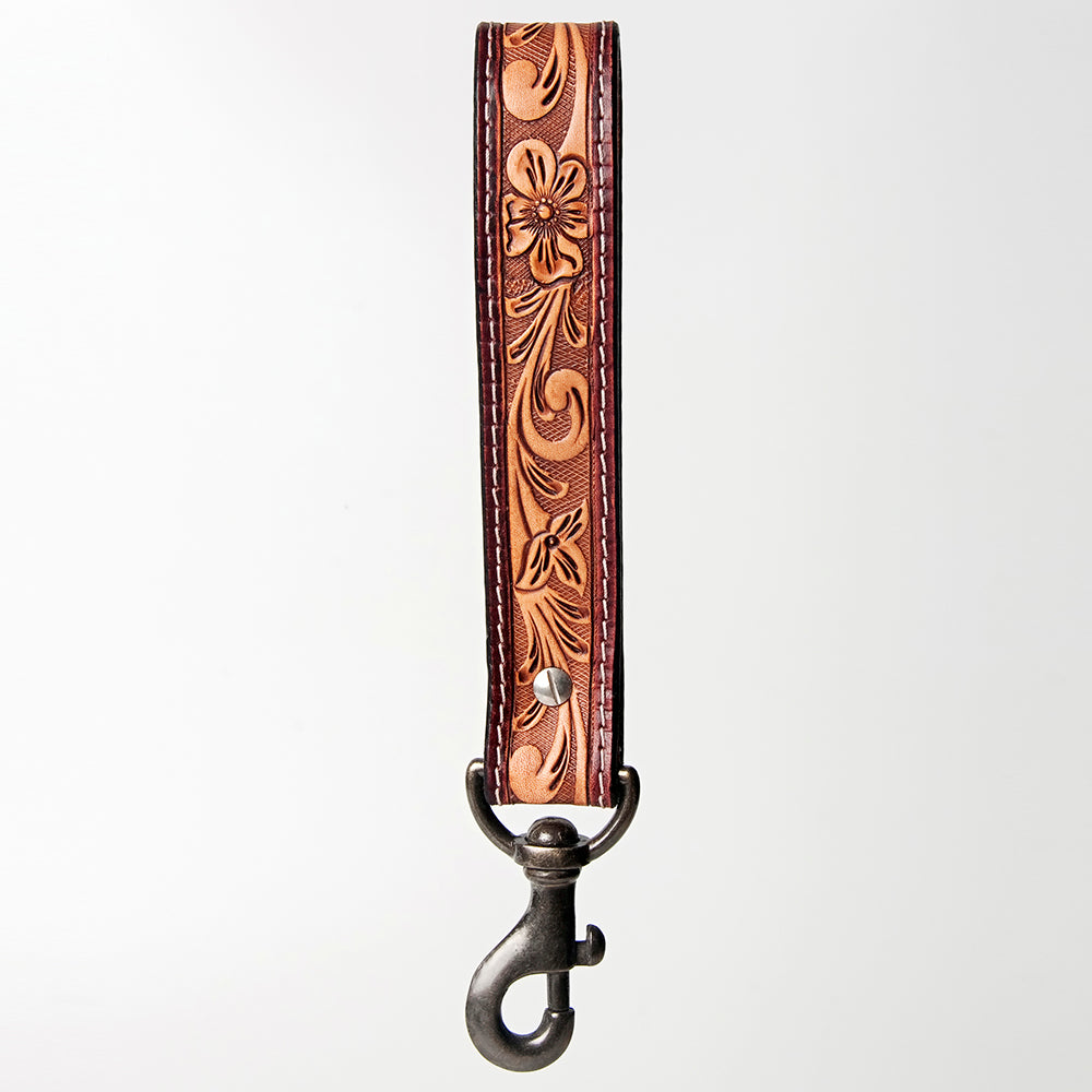 American Darling Hand Tooled Genuine Leather Handle Strap for Wristlet Bag Phone Wrist Keychain Wallet Purse Clutch Cellphone