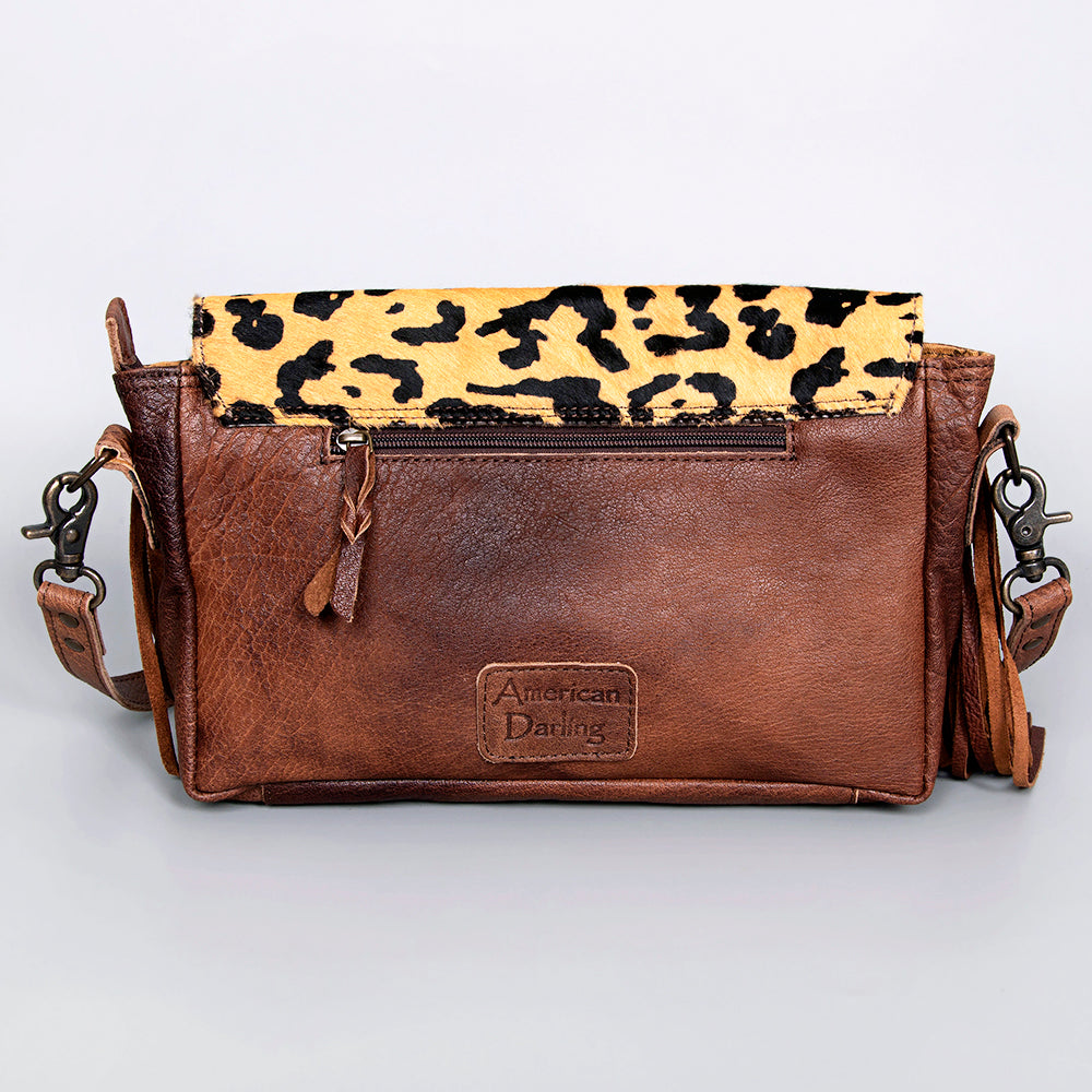 American Darling Hand-Tooled Hair-On Leather Clutch