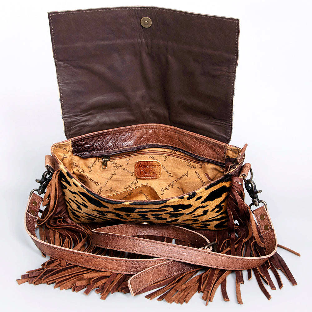 American Darling Hand-Tooled Hair-On Leather Clutch