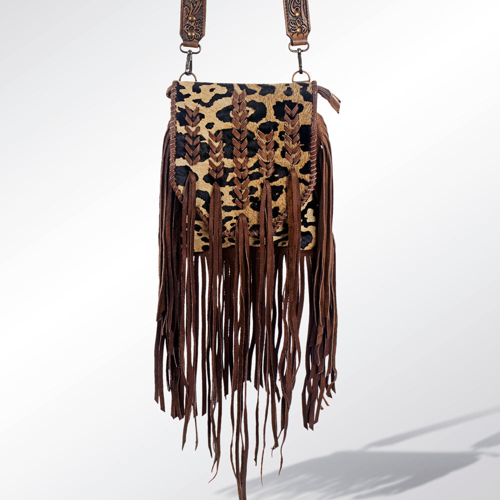 American Darling Hair-On Genuine Leather Crossbody Bag