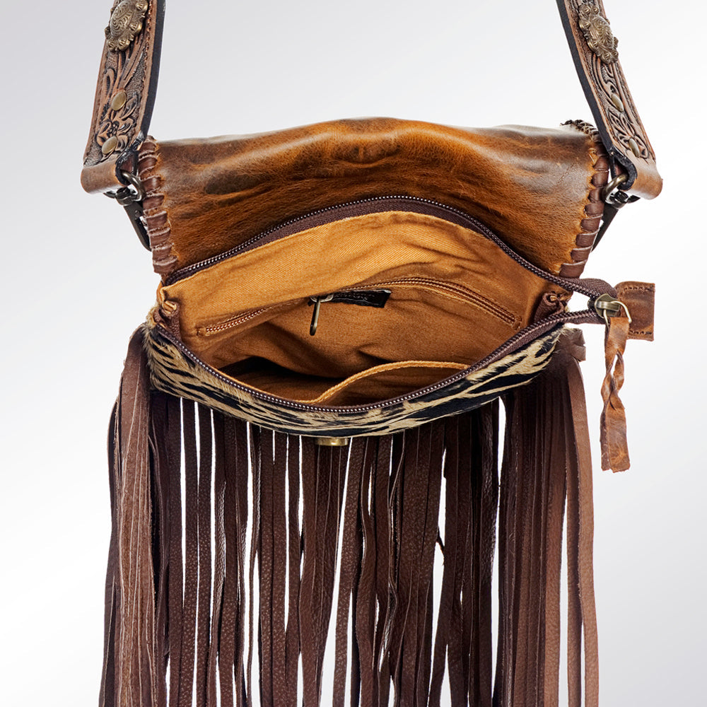 American Darling Hair-On Genuine Leather Crossbody Bag