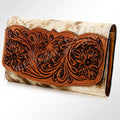 American Darling Hand-Tooled Hair-On Genuine Leather Wallet