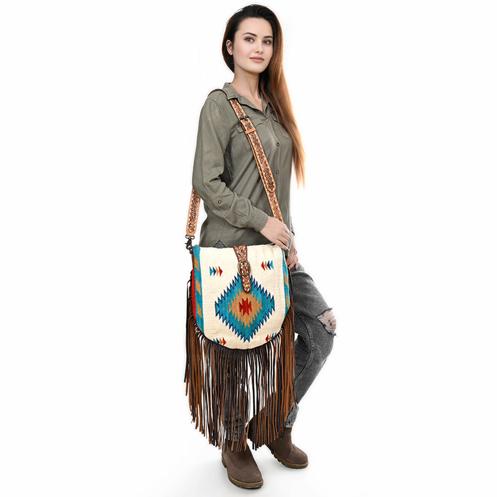 American Darling Saddle Blanket Leather Messenger Bag