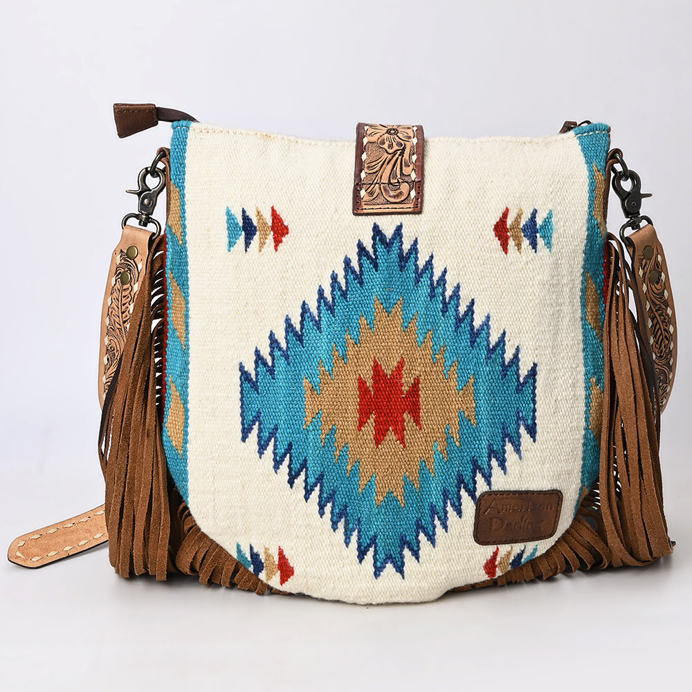 American Darling Saddle Blanket Leather Messenger Bag