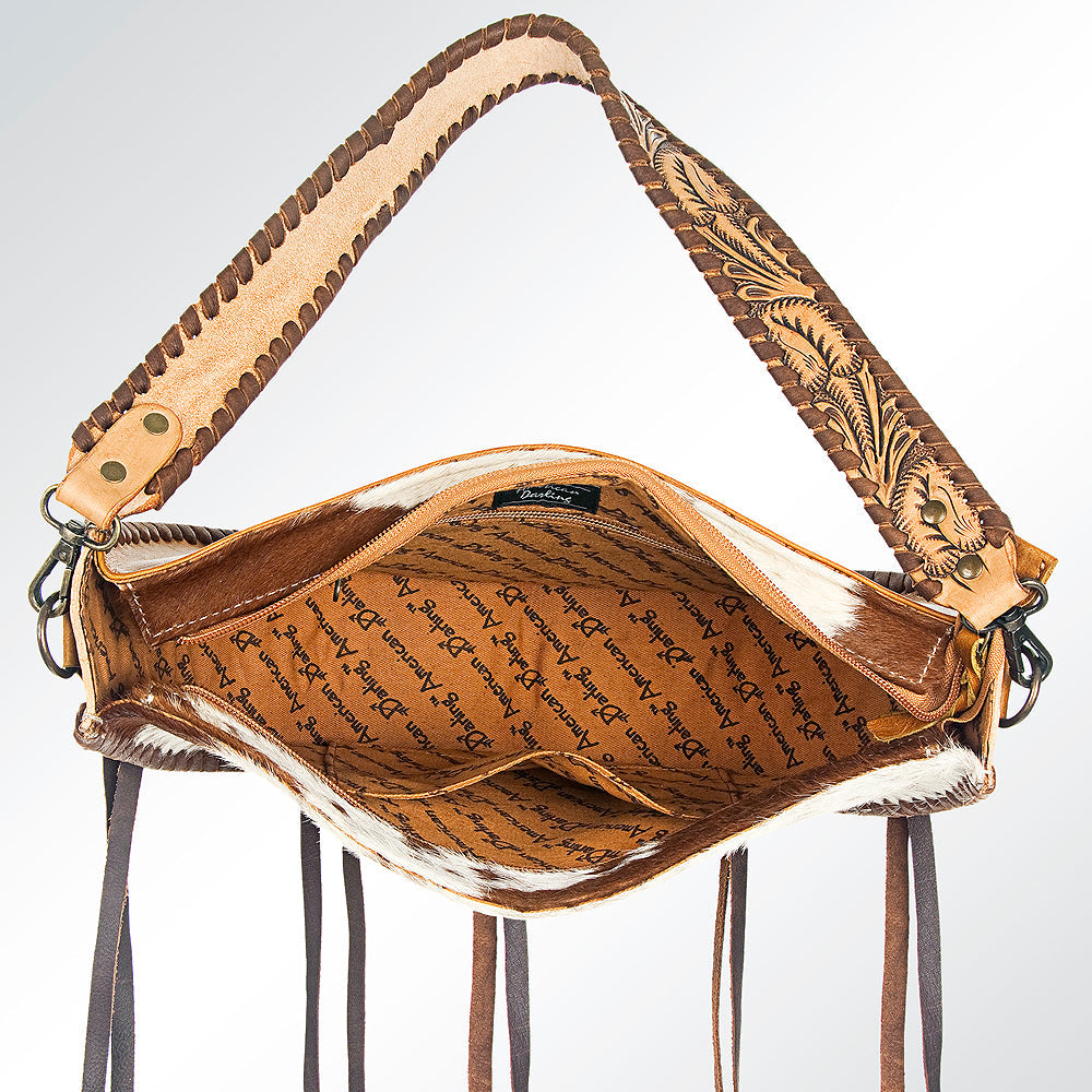 American Darling Hair-On Genuine Leather Hobo Bag
