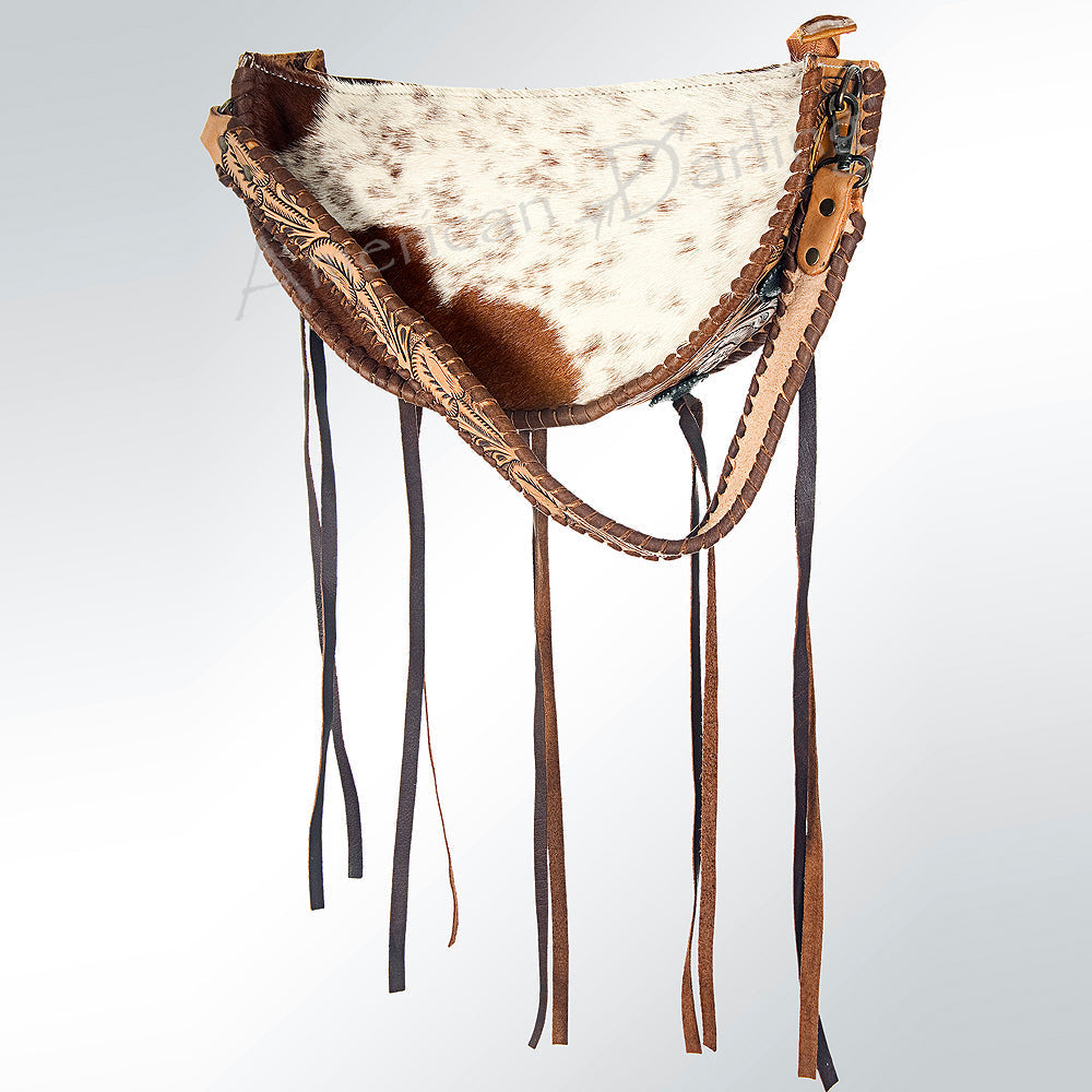 American Darling Hair-On Genuine Leather Hobo Bag