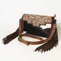 American Darling Hand-Tooled Hair-On Leather Clutch