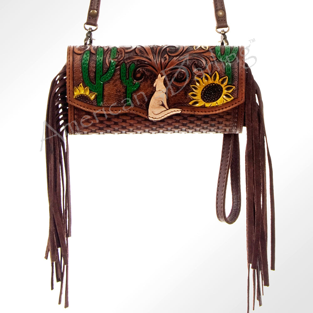 American Darling Hand-Tooled Genuine Leather Wristlet