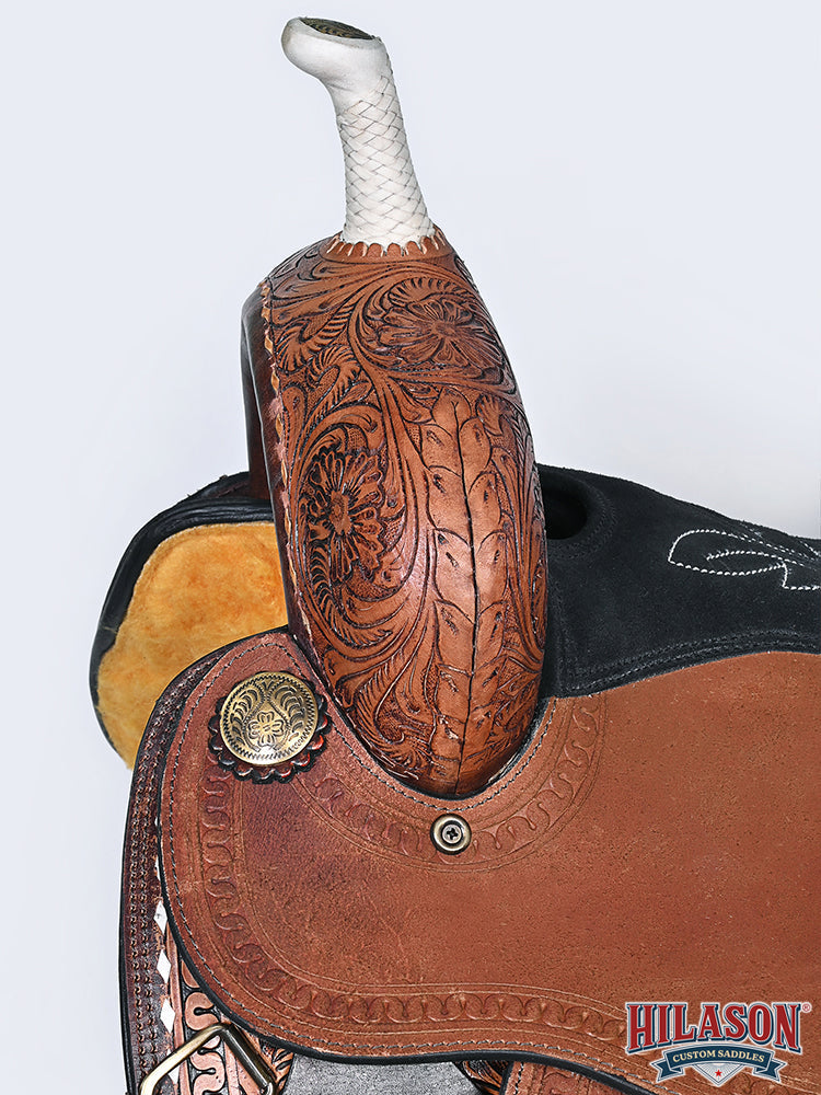 HILASON Western Horse Barrel Racing Saddle Trail American Leather | for Horses