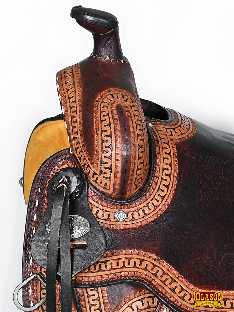Western Horse Saddle American Leather Ranch Roping Hilason