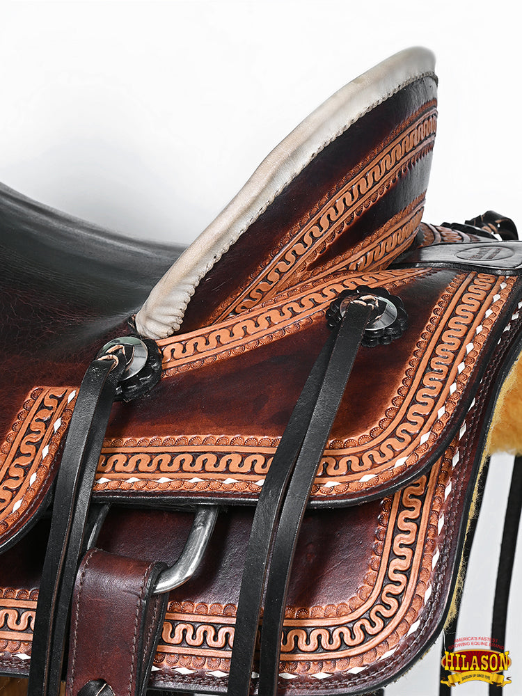 Western Horse Saddle American Leather Ranch Roping Hilason