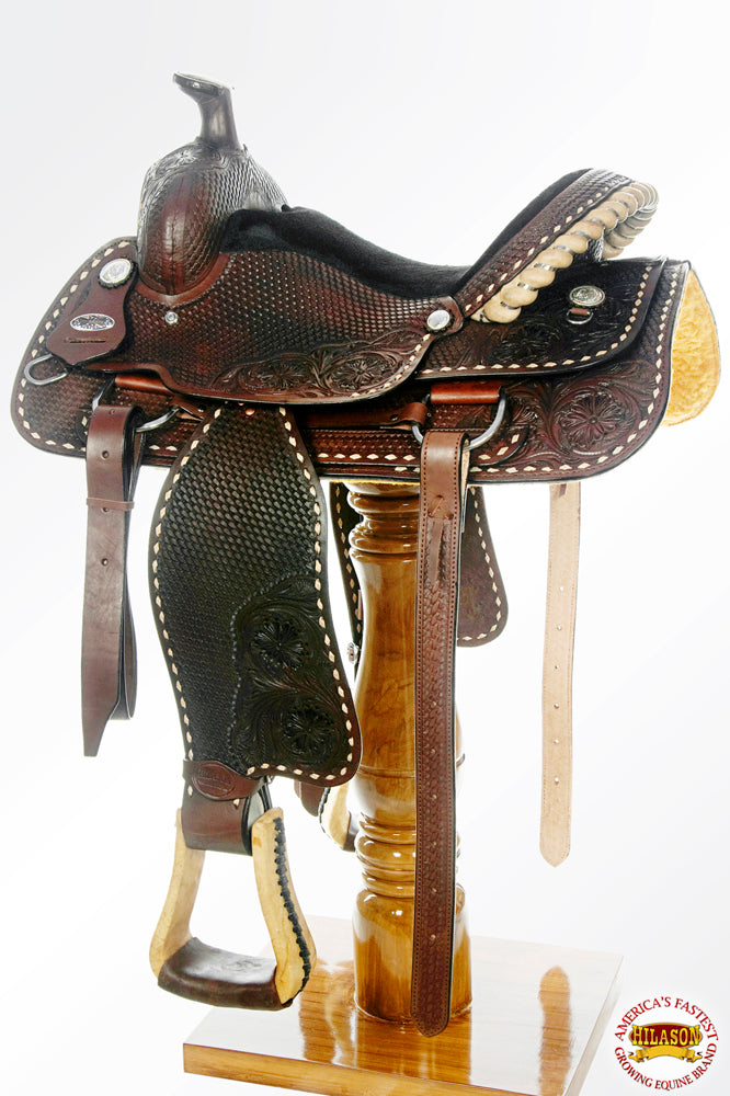 HILASON Western Horse Saddle American Leather Ranch Roping Cowboy | Hand Tooled Wade & For Horses