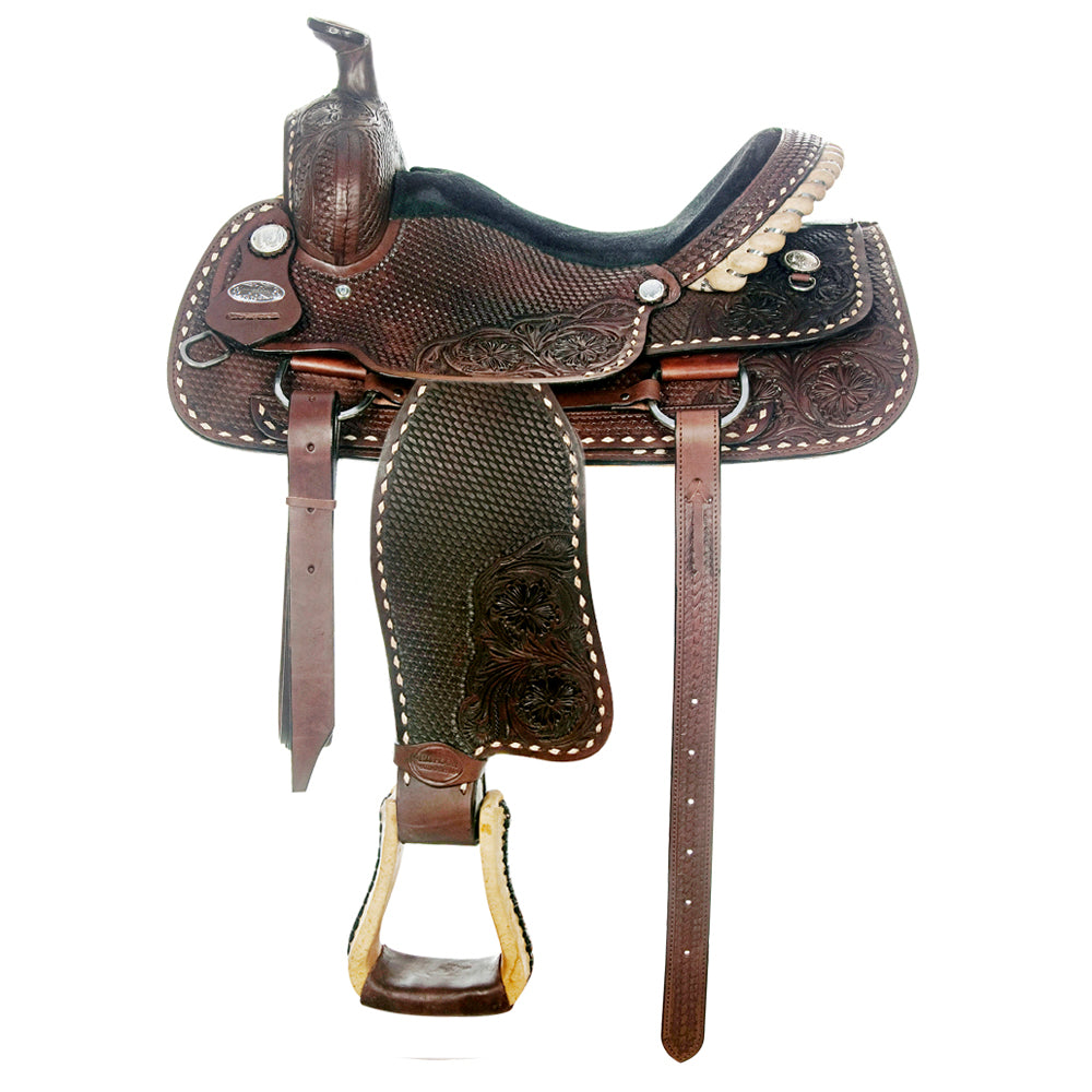 HILASON Western Horse Saddle American Leather Ranch Roping Cowboy | Hand Tooled Wade & For Horses