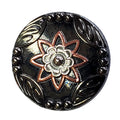 HILASON Western Screw Back 3 Tone Antique Floral Finishing Concho Saddle & Tack